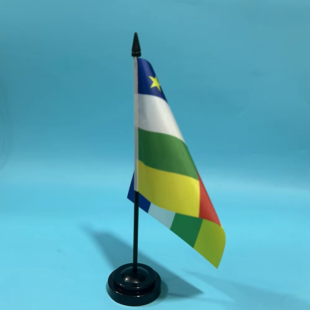 Bandera de escritorio poliéster República Centroafricana nacional - imagen 3