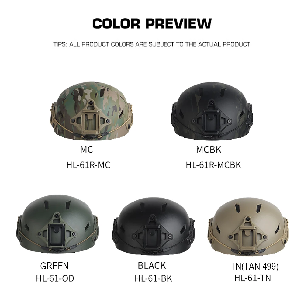 Casco en color negro y camuflaje