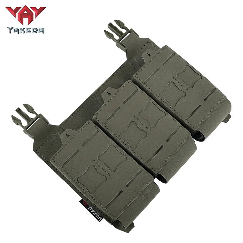 YAKEDA Porta Cargadores Triple MOLLE 5.56/5.45 con Corte Láser - imagen 4