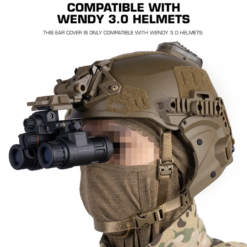 Wendy 3.0 orejera táctica con riel Picatinny y MOLLE para airsoft - imagen 4