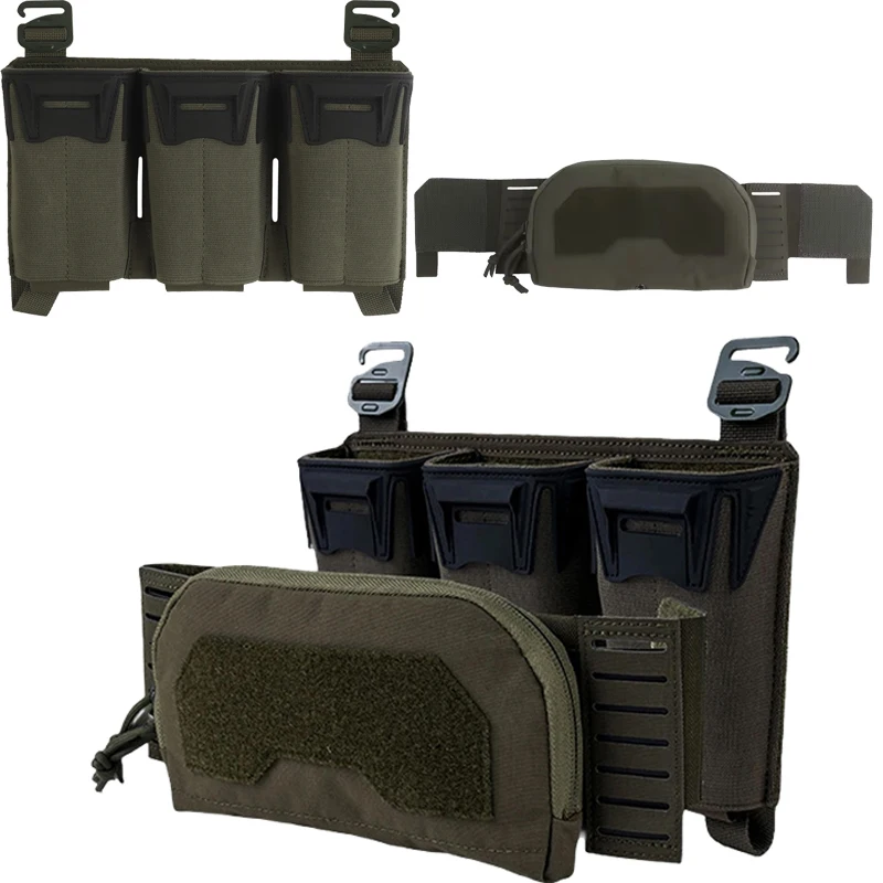 Portaplacas táctico Tipo K MOLLE con bolsa frontal organizadora - imagen 5