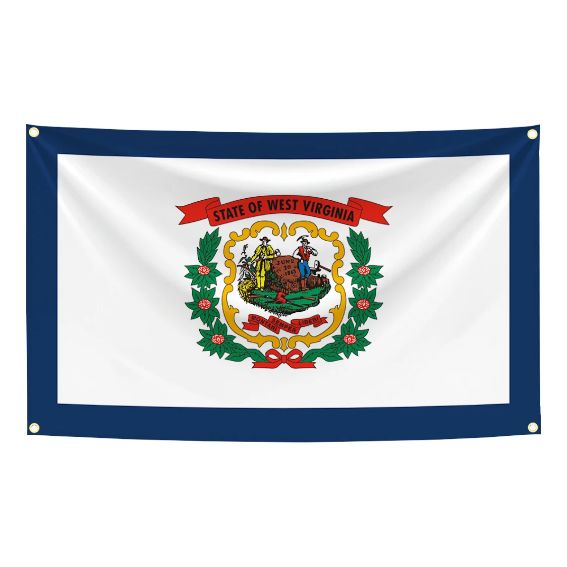 Bandera tapiz Virginia Occidental con emblema colgante poliéster - imagen 3