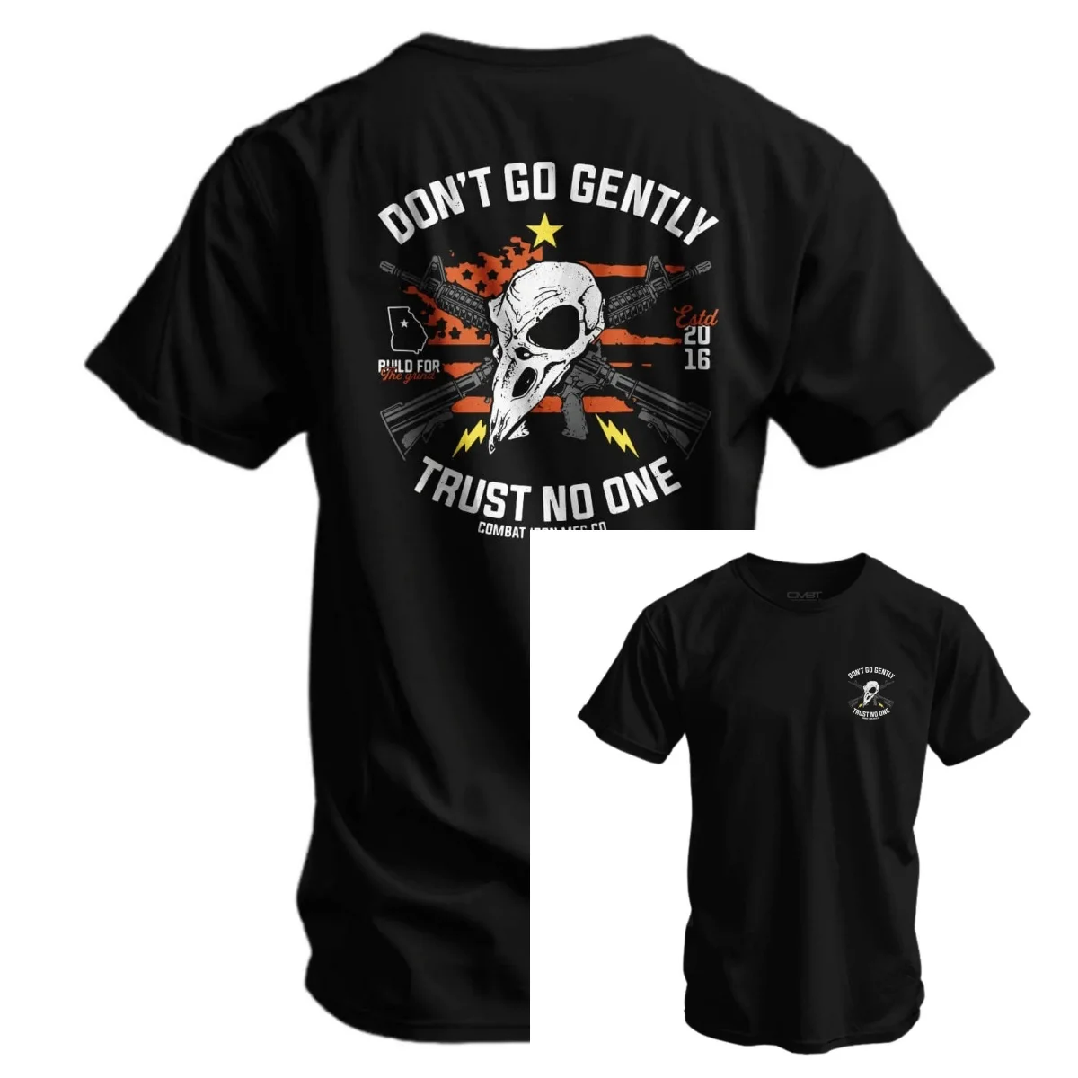 Camiseta táctica hombre Trust No One Combat Iron de algodón - imagen 5