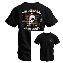 Camiseta táctica hombre Trust No One Combat Iron de algodón