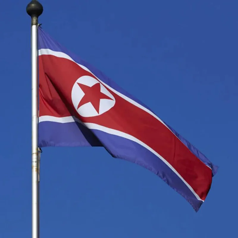 Bandera nacional Corea del Norte norcoreana poliéster exterior - imagen 3