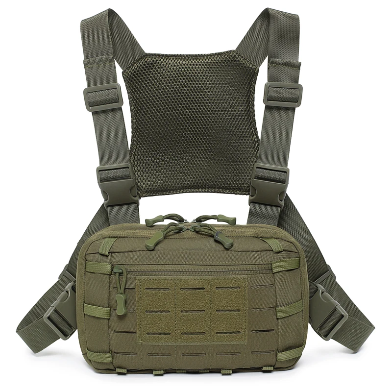 Paquete de pecho táctico MOLLE transpirable para senderismo montaña