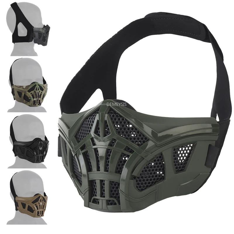 Máscara facial táctica media cara para airsoft y paintball - imagen 4