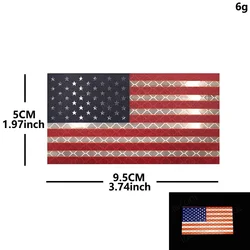 Parche reflectante de la bandera de Estados Unidos, mini e invertido