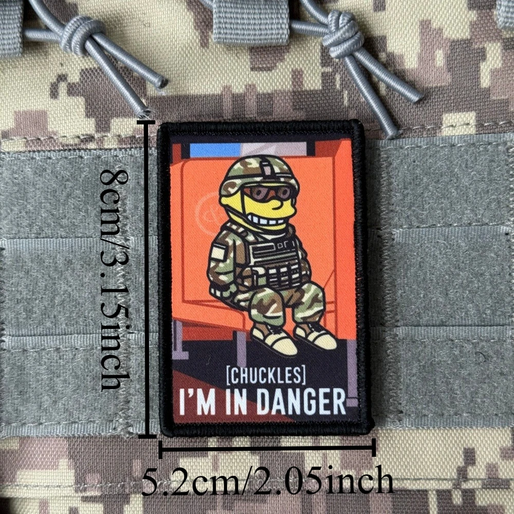 Parche táctico Chuckles I'm in Danger – Insignia de velcro - imagen 3