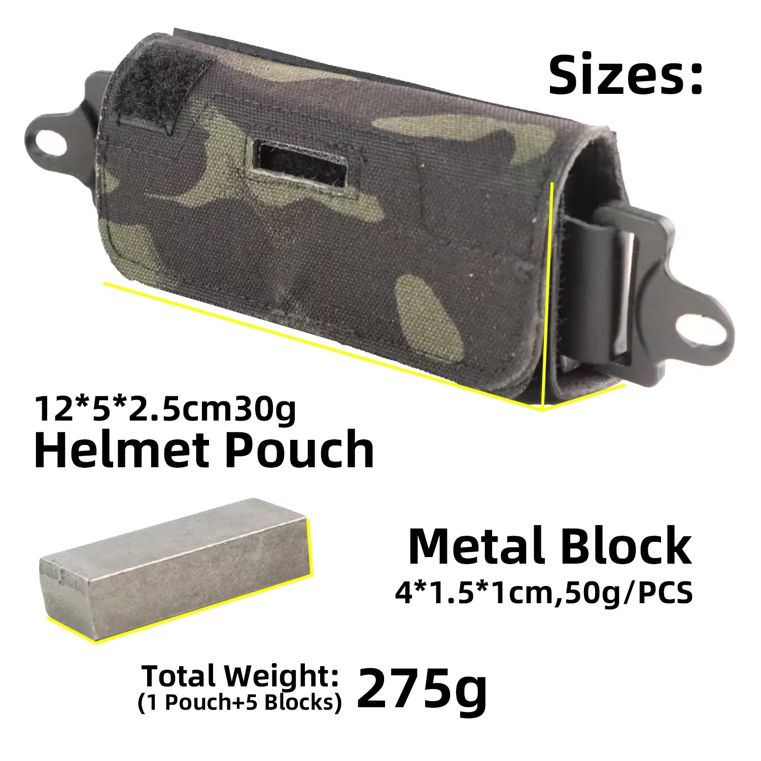 Bolsa contrapeso casco táctico rápida OPS para balance - imagen 2