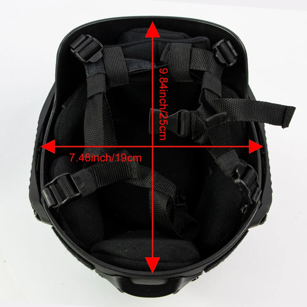 Casco MICH2001 táctico con riel lateral para visión nocturna - imagen 5