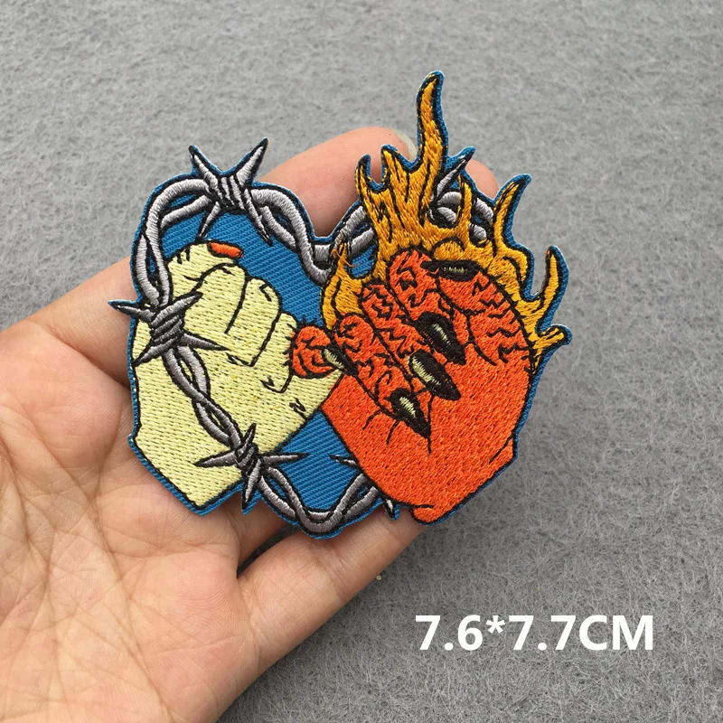 Parche calavera terror bordado – Termoadhesivo táctico paramiltar - imagen 3