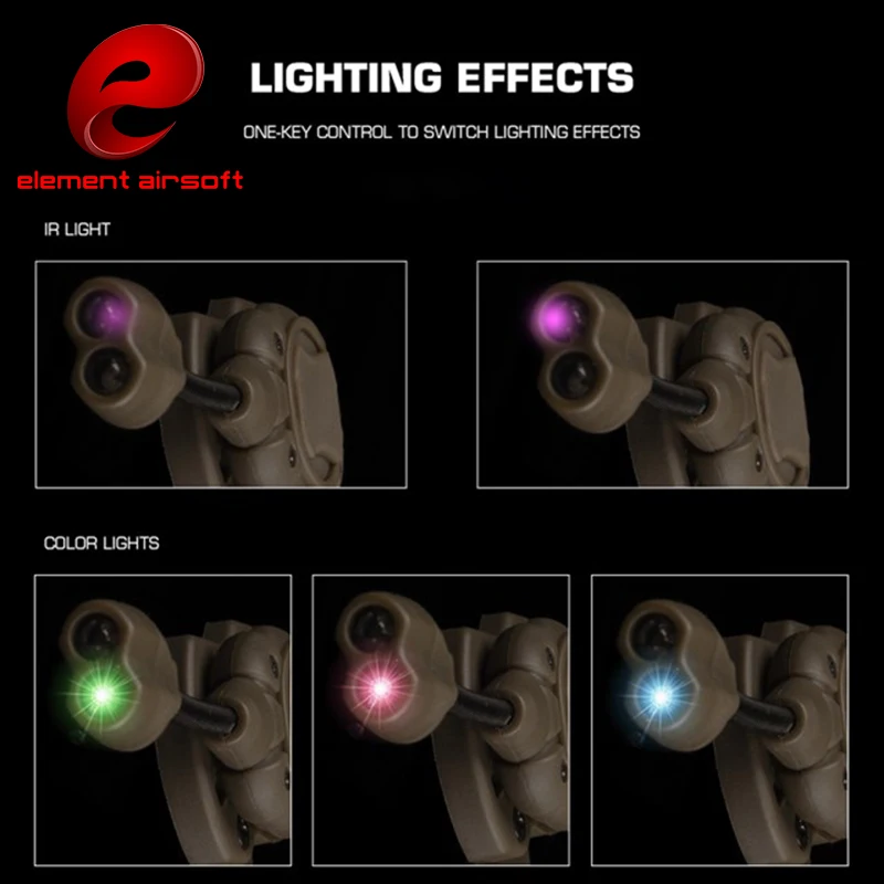 Luz LED identificación IR multicolor para casco táctico 3.ª gen - imagen 2