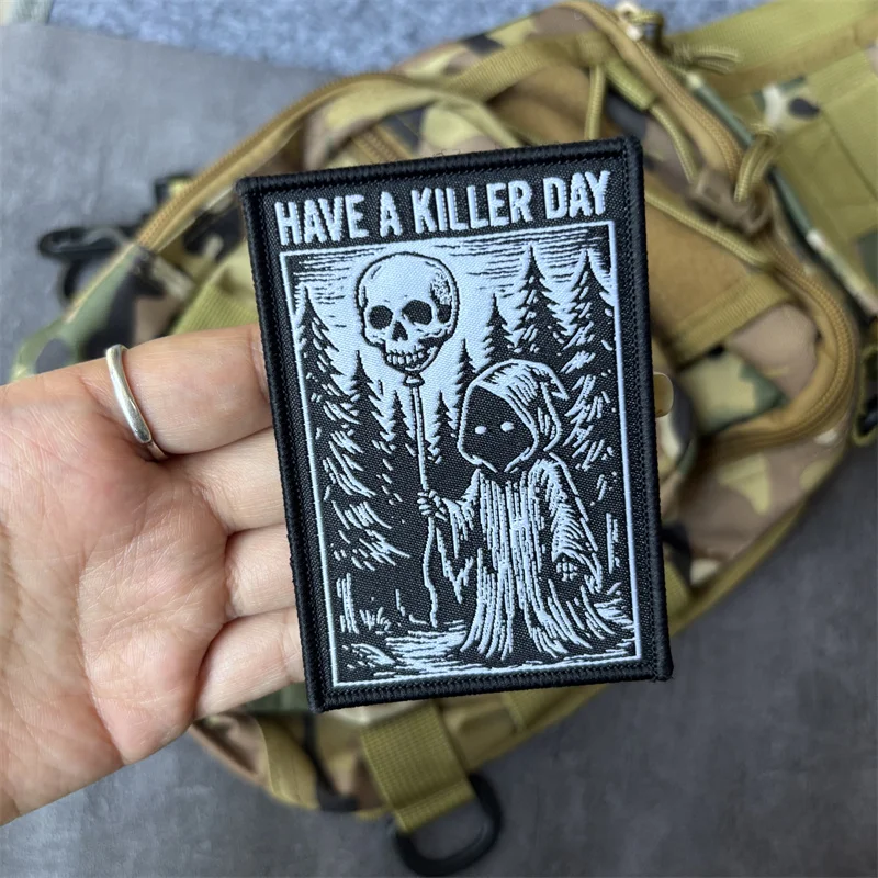 Parche táctico militar de moral Have a Killer Day – Gancho y bucle - imagen 4