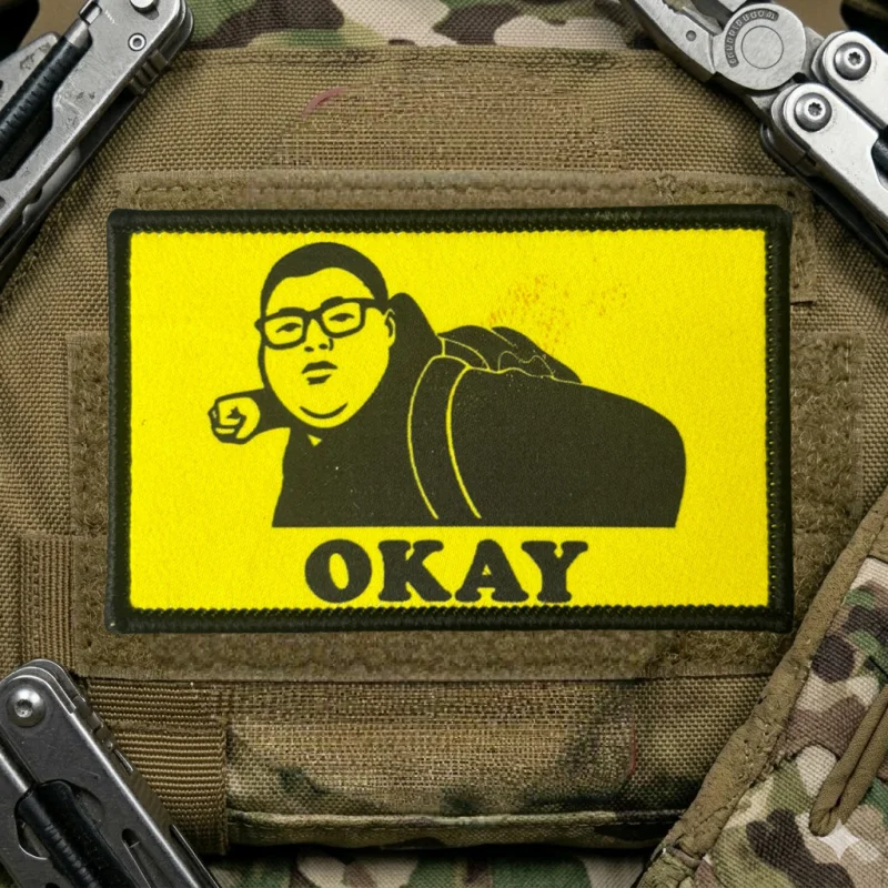Parche táctico slogan Okay con gancho y bucle para chalecos - imagen 5