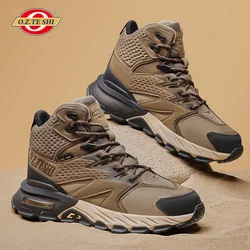 Botas tácticas de cuero impermeables hombre – Desert y montaña