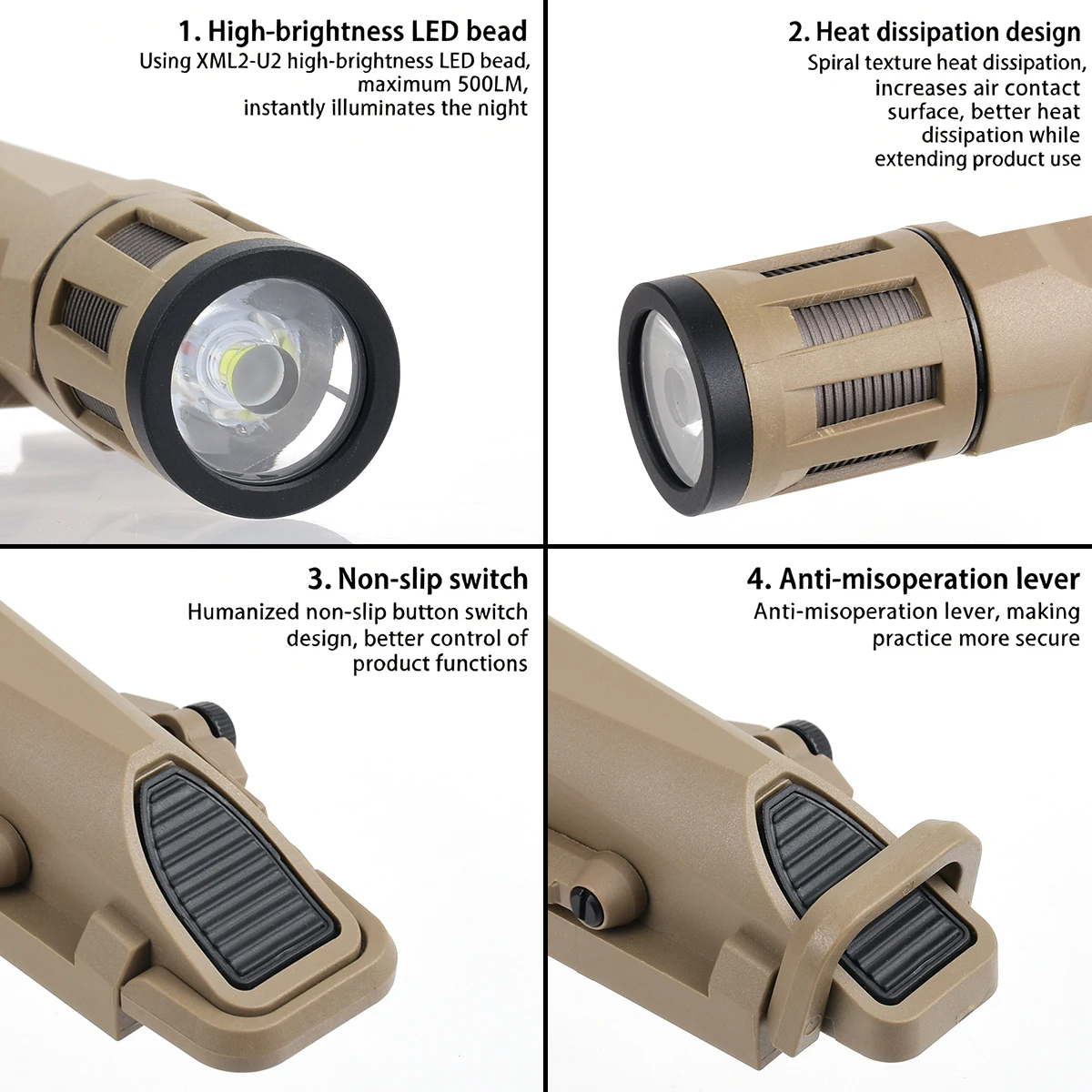 INFORCE WML-G2 Linterna táctica para casco LED estroboscópica - imagen 5