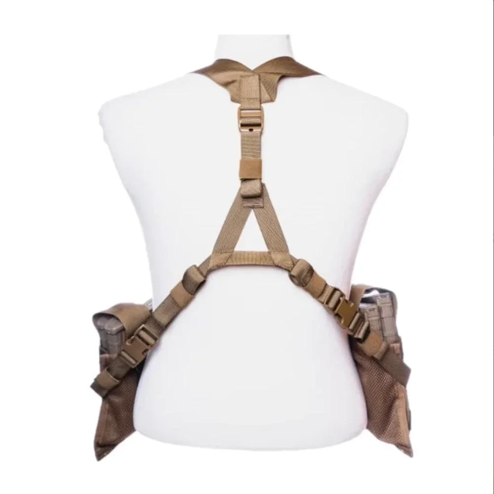 Chaleco táctico USMC TAP MOLLE marrón lobo, arnés pectoral - imagen 3