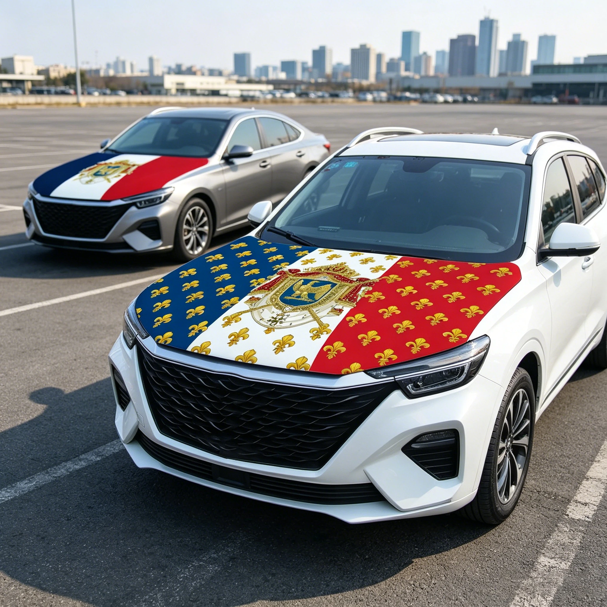 Bandera de Francia napoleónica estándar real para capó de coche - imagen 4
