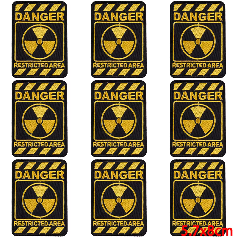 Parche militar bordado advertencia fusible ripstop para planchar - imagen 3