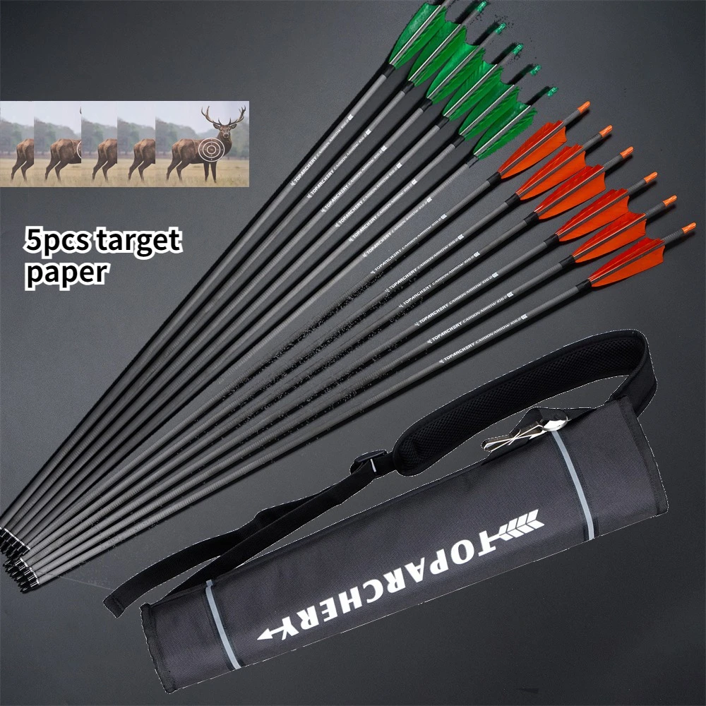 Flechas de carbono para arco recurvo/compuesto con puntas reemplazables - imagen 4