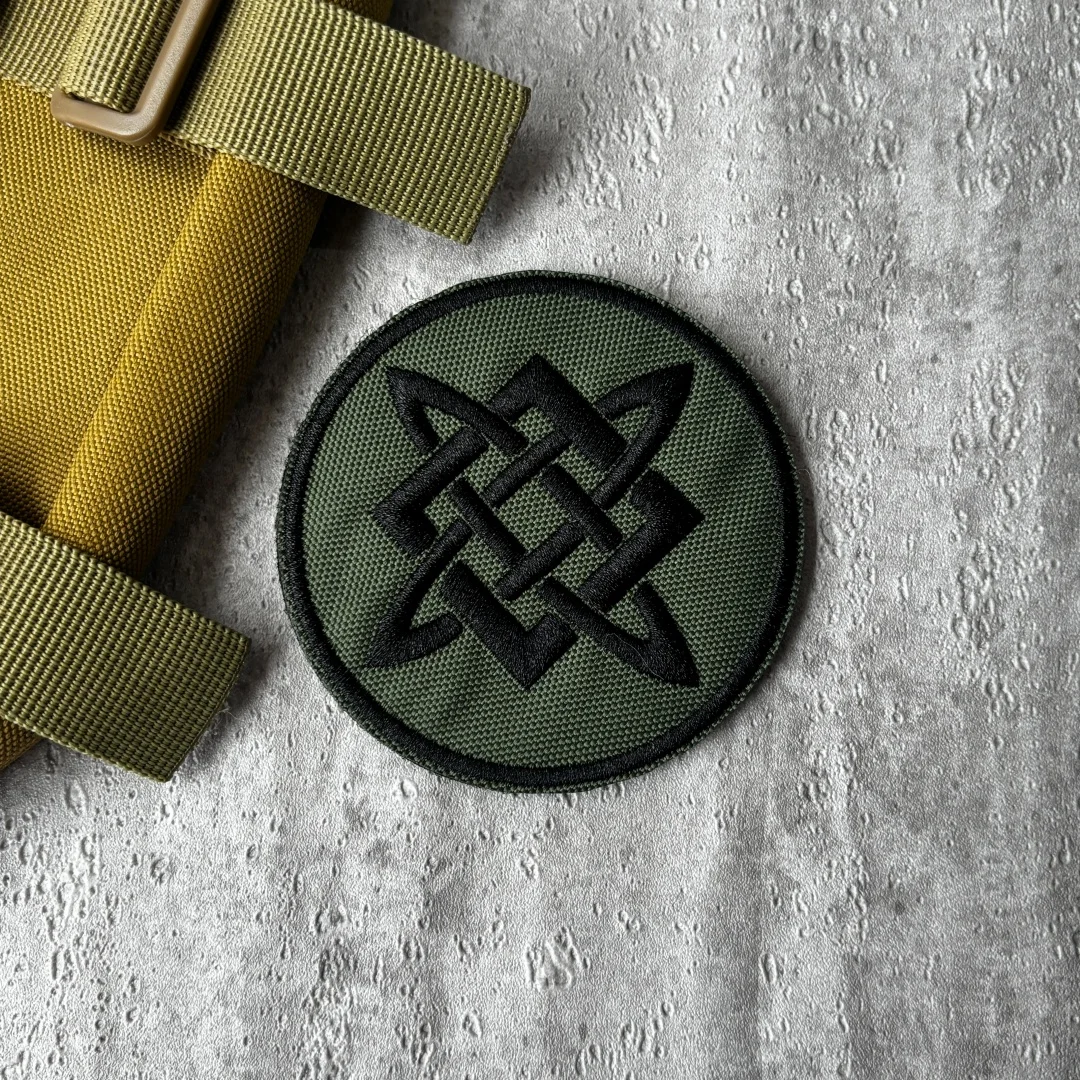 Parche táctico bordado estrella eslava Svarog con velcro y airsoft
