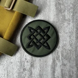 Parche táctico bordado estrella eslava Svarog con velcro y airsoft