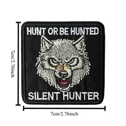 Parche táctico de cabeza de lobo Alpha Pagan Biker con velcro