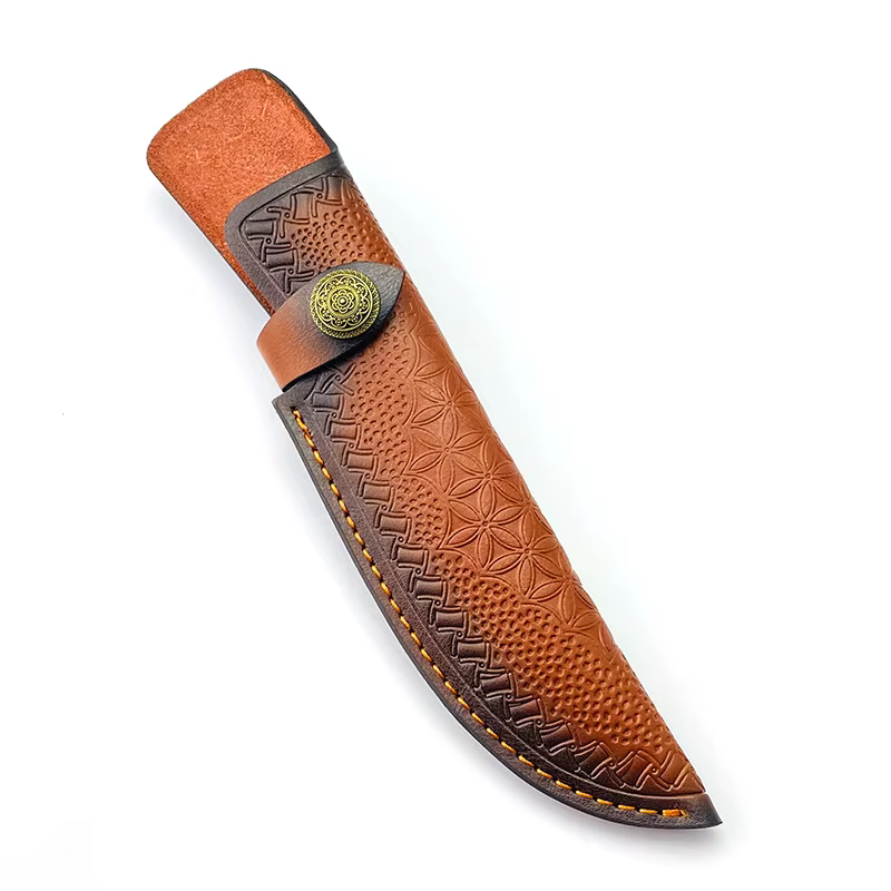 Cuchillo fijo táctico piel vacuno – Funda integrada