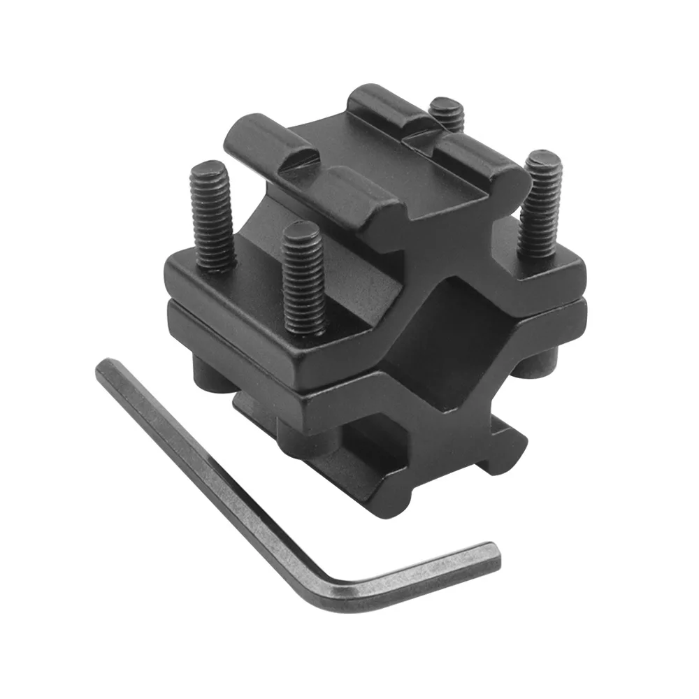 Adaptador de riel Picatinny táctico ajustable para láser y linterna