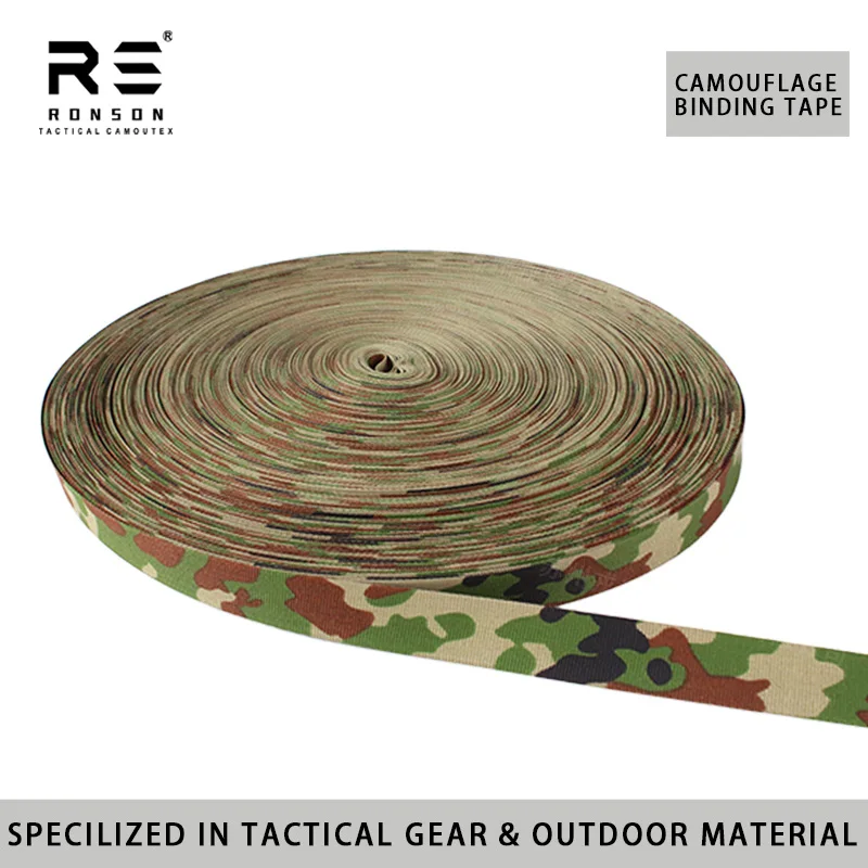 Cinta de ribete táctico camuflaje de nailon ignífugo resistente