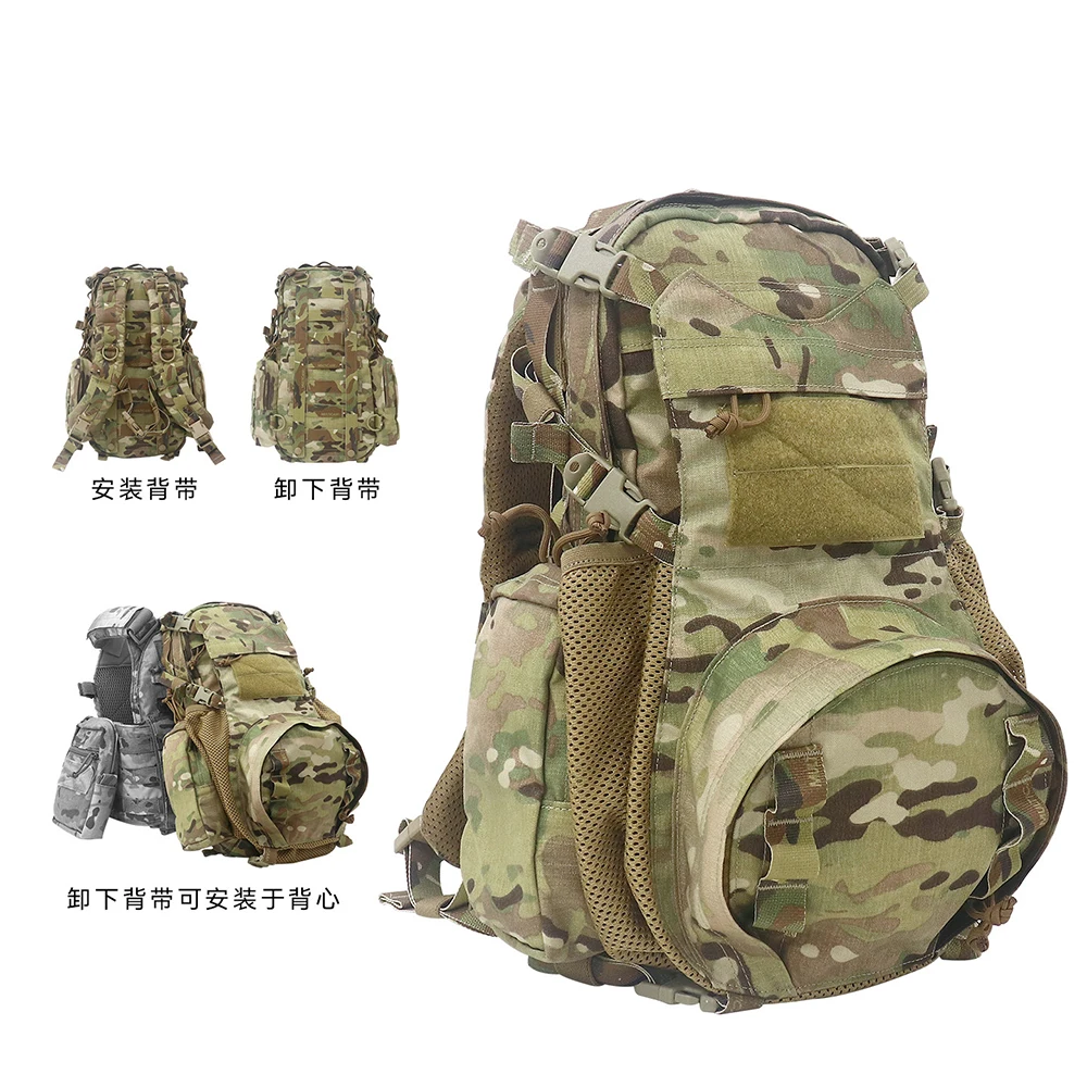 Mochila táctica para casco expandible doble correa, airsoft tiro - imagen 4