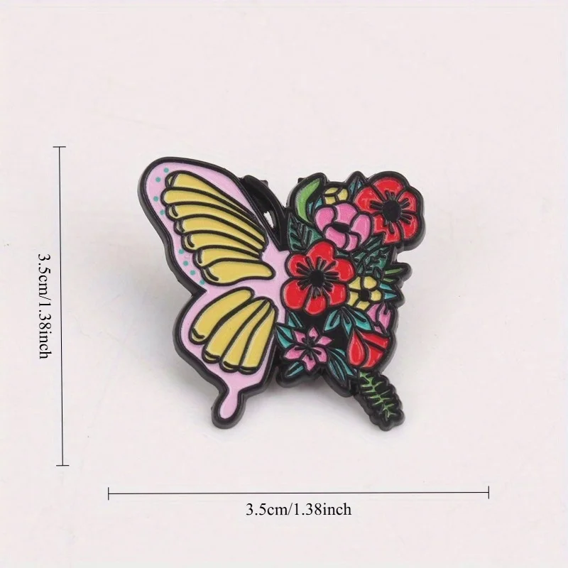 Flutter Bloom pin insignia mariposa pastel arcoíris con chupetes - imagen 4