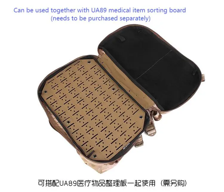 Interior y compartimentación de la mochila médica