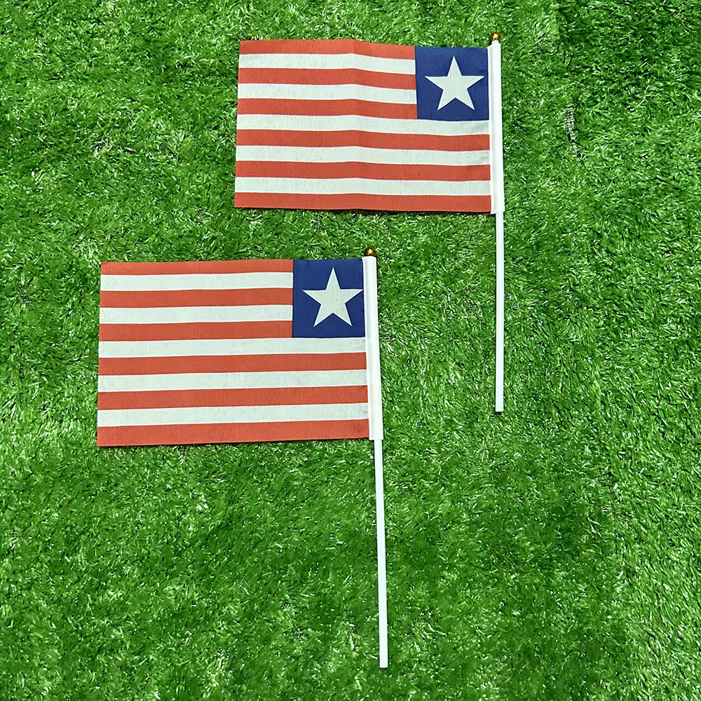 Bandera Liberia poste plástico jardín y exterior - imagen 3
