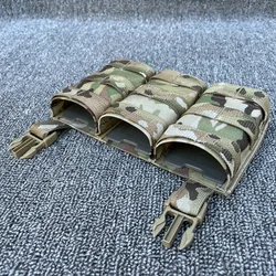 Portacargador táctico Multicam, bolsa triple para cargadores