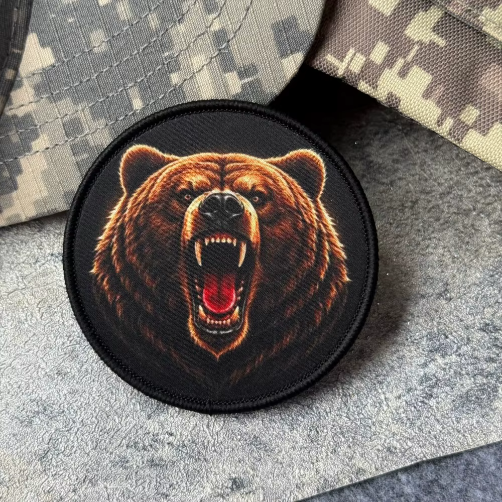 Parche táctico moral oso Oscar con velcro para mochila y ropa - imagen 3