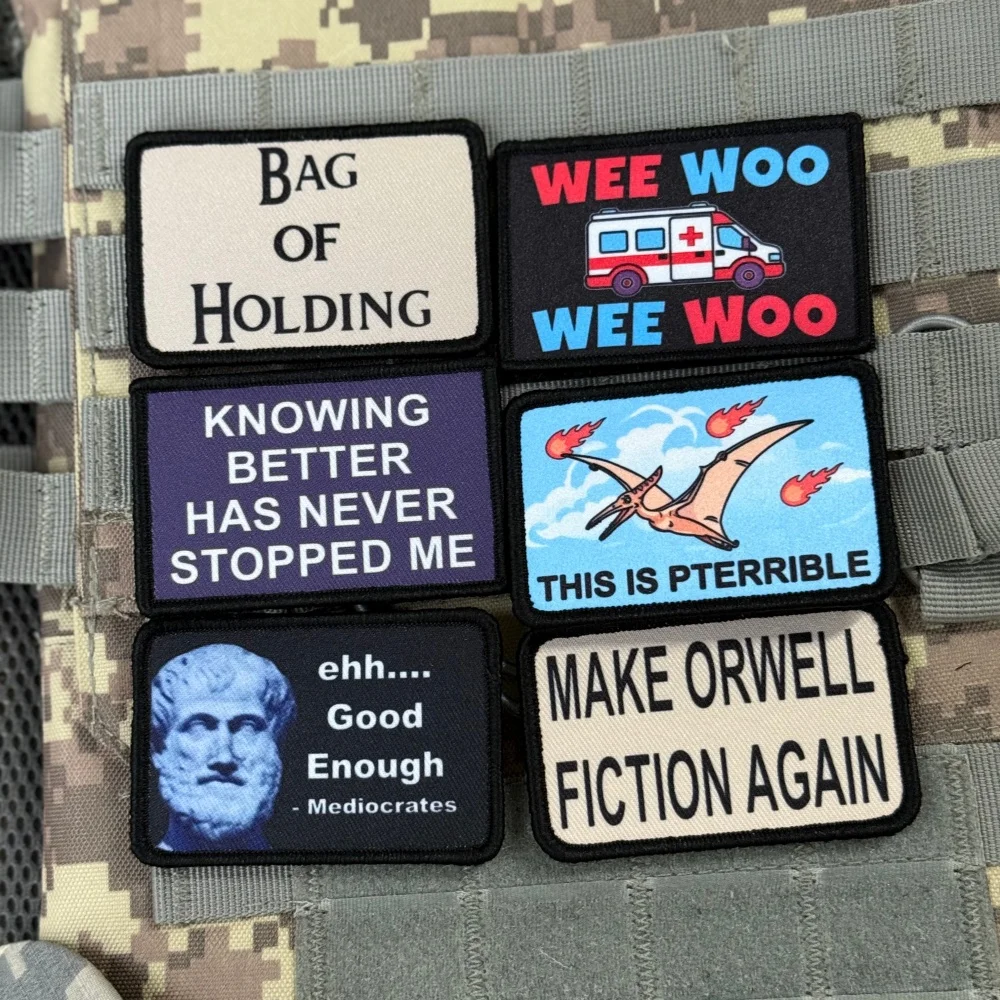 Parche táctico morale con velcro frases sarcásticas y letras - imagen 4