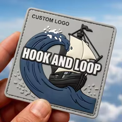 Parche velcro 3D logotipo en relieve de goma personalizable