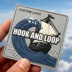 Parche velcro 3D logotipo en relieve de goma personalizable