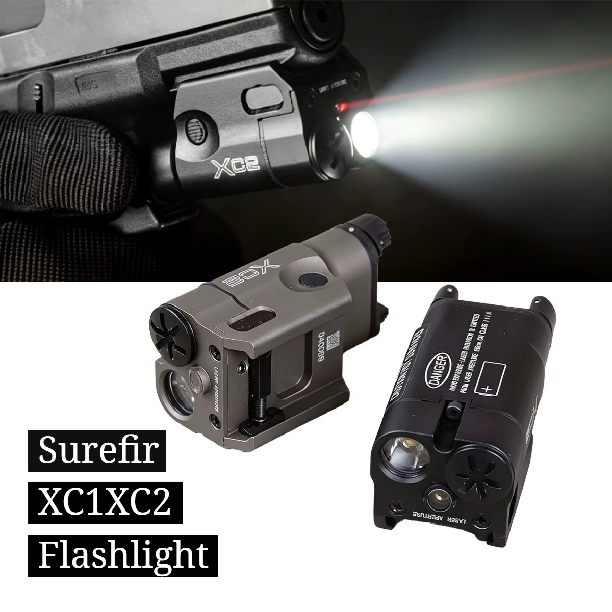 Linterna táctica XC1 para pistola con riel Picatinny