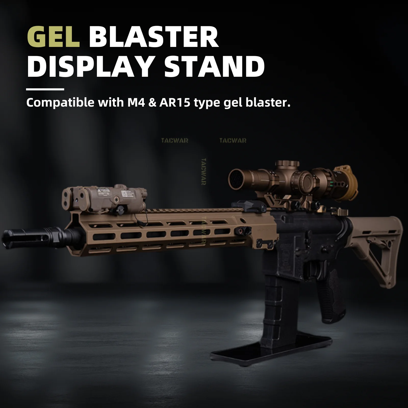 AR Rack GEL soporte de rifle airsoft con base antideslizante y vidrio - imagen 5