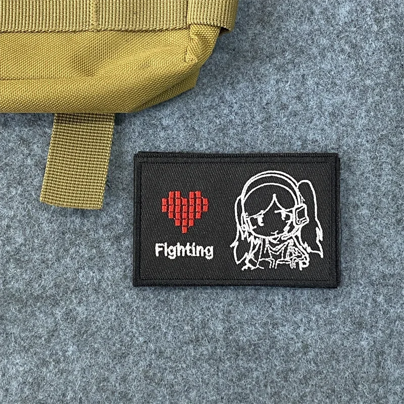 Parche táctico velcro con diseño gatito para mochila y ropa - imagen 3