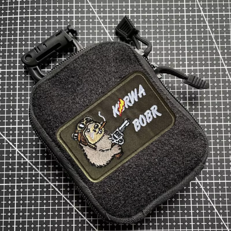 BOBR Parche Bordado Táctico Ricino – Gancho y Bucle para Mochila - imagen 5
