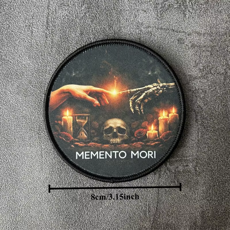 Parche táctico velcro MEMENTO MORI calavera militar para uniforme - imagen 5