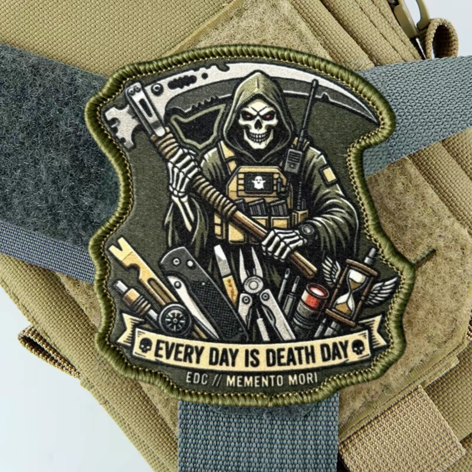 Parche táctico calavera EVERY DAY IS DEATH DAY – MOLLE - imagen 3