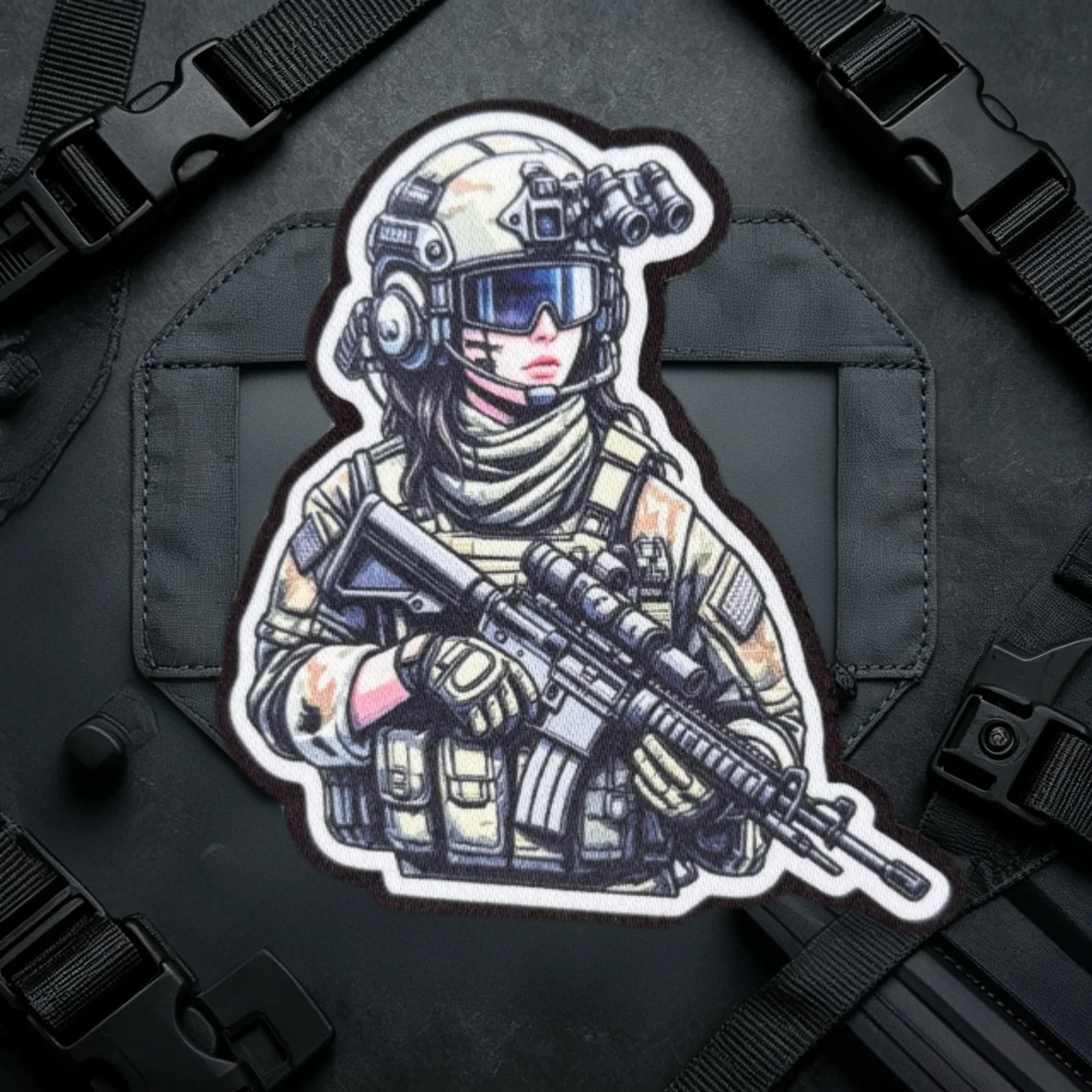 Parche táctico de anime con velcro para mochila – Insignia de moral - imagen 3