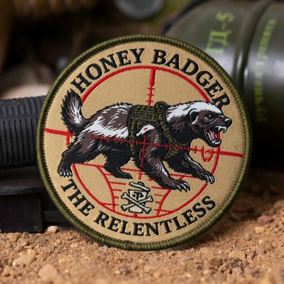 Parche táctico Morale Honey Badger con gancho y bucle - imagen 4