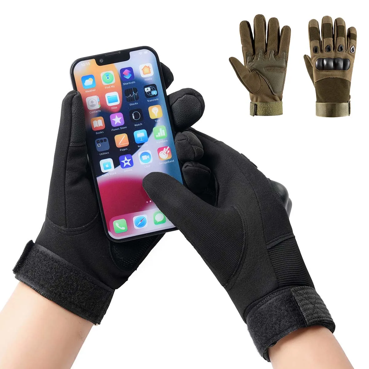 Guantes tácticos pantalla táctil, antideslizantes y protección dedos - imagen 5