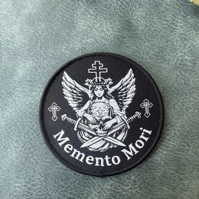 Parche táctico bordado calavera, ángel alado con gancho y bucle - imagen 4